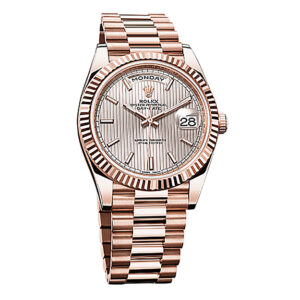 Day-Date 40 228235 Rose Gold Watch (Sundust Stripe Motif)