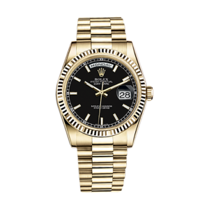 Day-Date 36 118238 Gold Watch (Black)