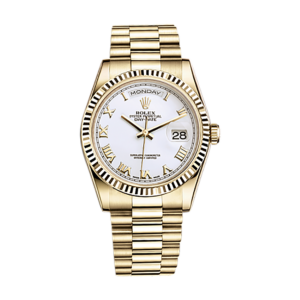 Day-Date 36 118238 Gold Watch (White)