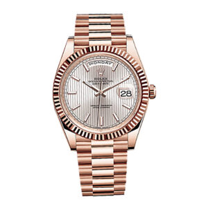 Day-Date 40 228235 Rose Gold Watch (Sundust Stripe Motif)