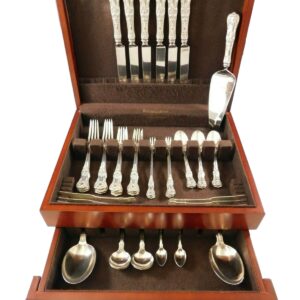 English King Tiffany Sterling Silver Flatware Set Service 51 Pcs Dinner C Mono