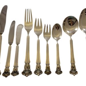 Monica by Cohr Danish Sterling Silver Flatware Set For 12 Service 113 Pcs