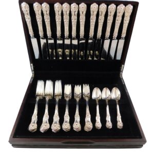 English King by Tiffany & Co Sterling Silver Flatware Set Service 48 pcs Dinner