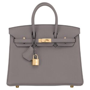 Birkin Bag 25cm Etain Togo Gold Hardware