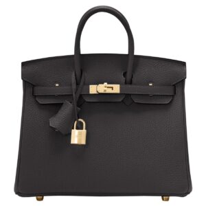 Birkin Bag 25cm Black Togo Gold Hardware