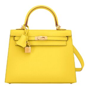 Kelly Bag 25cm Lime Epsom Gold Hardware