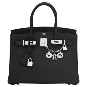 Birkin Bag 30cm Black Togo Palladium Hardware