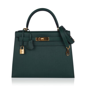 Kelly 28 Bag Vert Anglais Epsom Gold Hardware