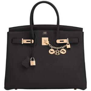 Birkin Bag 35cm Black Togo Rose Gold Hardware