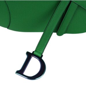 Saddle Bag Bright Green Calfskin Iridescent Hardware