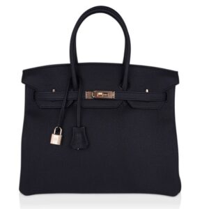 Birkin Bag 35cm Black Togo Rose Gold Hardware