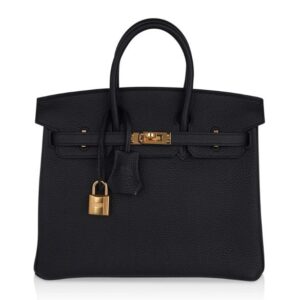 Birkin Bag 25cm Black Togo Gold Hardware